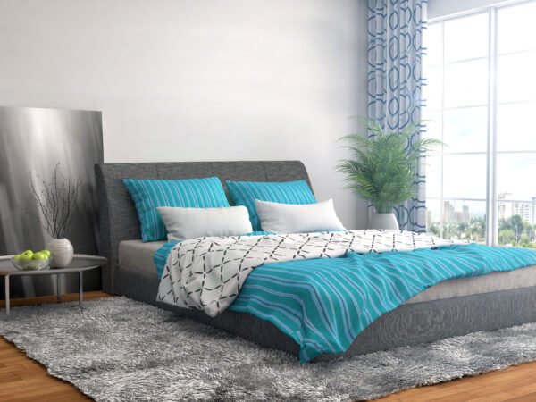 Fabric Grey Ottoman